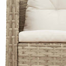 Havesofa Sæt 6 stk. Beige og creme polyrattan