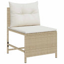 Havesofa Sæt 6 stk. Beige og creme polyrattan