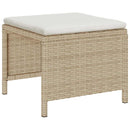 Havesofa Sæt 6 stk. Beige og creme polyrattan