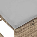Havesofa Sæt med pude 6 pcs Beige og lys grå polyrattan
