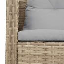 Havesofa Sæt med pude 6 pcs Beige og lys grå polyrattan