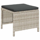 Havesofa Sæt med pude 6 pcs Lysegrå og mørkegrå polyrattan