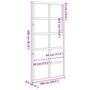 Ladedør Voksbrun 100 x 208 cm Massivt fyrretræ