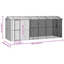 Fuglebur Antracit 645 x 208 x 247 cm Galvaniseret stål
