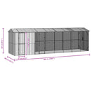 Fuglebur Antracit 860 x 208 x 247 cm Galvaniseret stål