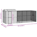 Fuglebur Antracit 621 x 208 x 247 cm Galvaniseret stål