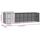 Fuglebur Antracit 824 x 208 x 247 cm Galvaniseret stål