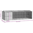 Fuglebur Antracit 860 x 310 x 247 cm Galvaniseret stål