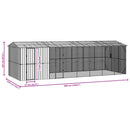 Fuglebur Antracit 860 x 310 x 247 cm Galvaniseret stål