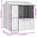 Fuglebur Antracit 215 x 209 x 230 cm Galvaniseret stål