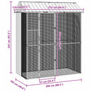 Fuglebur Antracit 215 x 110 x 247 cm Galvaniseret stål