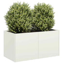 plantekasse hvid 80x40x40 cm koldvalset stål - Xlshop.dk