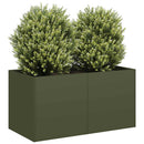 plantekasse olivengrøn 80x40x40 cm koldvalset stål - Xlshop.dk
