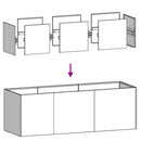 plantekasse sort 120x40x40 cm koldvalset stål - Xlshop.dk