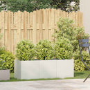 plantekasse hvid 120x40x40 cm koldvalset stål