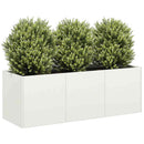 plantekasse hvid 120x40x40 cm koldvalset stål - Xlshop.dk