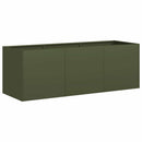 plantekasse olivengrøn 120x40x40 cm koldvalset stål