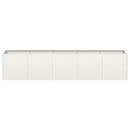 plantekasse hvid 200x40x40 cm koldvalset stål