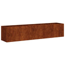 plantekasse rustfarvet 200x40x40 cm forvitringsstål