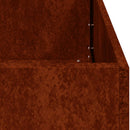 plantekasse rustfarvet 200x40x40 cm forvitringsstål