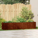 plantekasse rustfarvet 200x40x40 cm forvitringsstål