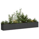 plantekasse sort 280x40x40 cm koldvalset stål - Xlshop.dk