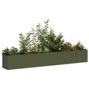 plantekasse olivengrøn 280x40x40 cm koldvalset stål - Xlshop.dk