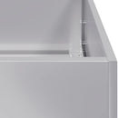 plantekasse 280x40x40 cm galvaniseret stål - Xlshop.dk