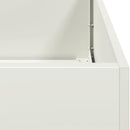 plantekasse hvid 40x40x80 cm koldvalset stål