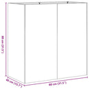 plantekasse hvid 80x40x80 cm koldvalset stål