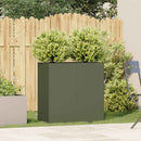 plantekasse olivengrøn 80x40x80 cm koldvalset stål