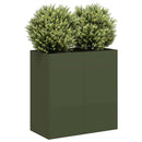 plantekasse olivengrøn 80x40x80 cm koldvalset stål