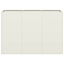 plantekasse hvid 120x40x80 cm koldvalset stål