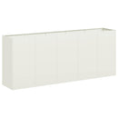 plantekasse hvid 200x40x80 cm koldvalset stål
