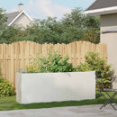 plantekasse hvid 200x40x80 cm koldvalset stål