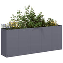 plantekasse 200x40x80 cm koldvalset stål antracitgrå - Xlshop.dk