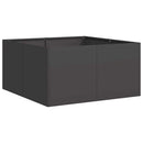 plantekasse 80x80x40 cm koldvalset stål sort - Xlshop.dk