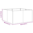 plantekasse 80x80x40 cm koldvalset stål sort - Xlshop.dk