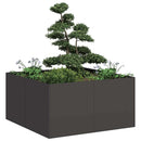 plantekasse 80x80x40 cm koldvalset stål sort - Xlshop.dk