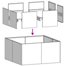 plantekasse 80x80x40 cm koldvalset stål hvid - Xlshop.dk