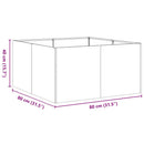 plantekasse 80x80x40 cm koldvalset stål hvid - Xlshop.dk