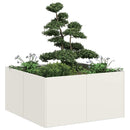 plantekasse 80x80x40 cm koldvalset stål hvid - Xlshop.dk