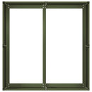 plantekasse 80x80x40 cm koldvalset stål olivengrøn - Xlshop.dk