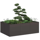 plantekasse 120x80x40 cm stål sort - Xlshop.dk