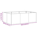 plantekasse 120x80x40 cm stål antracitgrå - Xlshop.dk