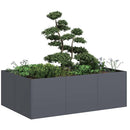 plantekasse 120x80x40 cm stål antracitgrå - Xlshop.dk