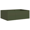 plantekasse 120x80x40 cm stål olivengrøn - Xlshop.dk
