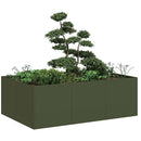 plantekasse 120x80x40 cm stål olivengrøn - Xlshop.dk