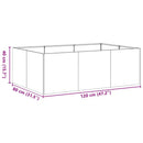 plantekasse 120x80x40 cm rustfrit stål