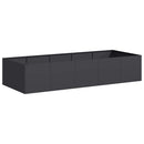 plantekasse 200x80x40 cm stål sort - Xlshop.dk